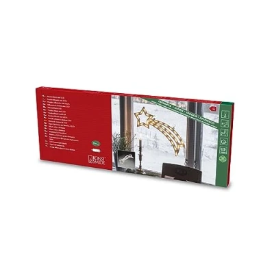 Imagen de Konstsmide luces de Navidad/silueta ventana Comet/interior (IP20)/230V/35 bombillas LED reemplazables color blanco cálido/cadena blancas