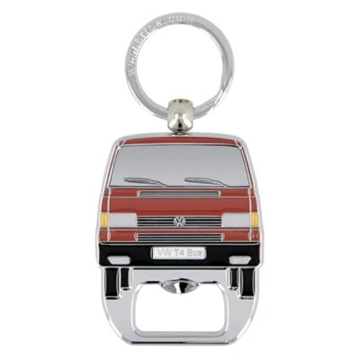 Imagen de BRISA VW Collection llavero Anillo de Accesorio con abridor botellas T4 Camper Bus (Frontal del Bus/Rojo) ir (Rojo)