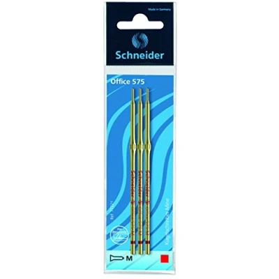 Imagen de Schneider Office 575, tinta indeleble, M, Rojo, 3 SB de bolsa