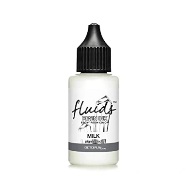 Imagen de Octopus Fluids resin Ink MILK, Tinta de Alcohol para colorear resina epoxi y UV, Art, colours 30 ml, blanco