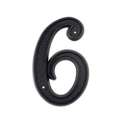 Imagen de HASWARE Número de casa 5.5 pulgadas (139mm) Números puerta modernos dirección calle, Plástico ABS negro (6)