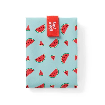 Imagen de Roll&#039;eat ® Bolsa Merienda, Porta Bocadillos con Envoltorio Reutilizable, Alimentos Ecológico sin BPA, de Tela, Modelo Watermelon Boc&#039;n&#039;Roll Fruits