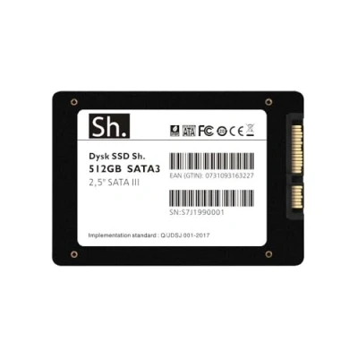 Imagen de SH. SSD 512GB SATA3 de 2,5 Pulgadas SATA III Unidad Interna Estado sólido, para escritorios/computadoras portátiles/de Sobremesa (PC)