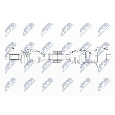 Imagen de NTY NPW BM 105 Árbol de transmisión Eje trasero, derecha MINI: Countryman, Paceman