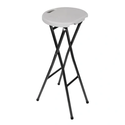 Imagen de Perel Taburete, PVC, Blanco, 30x104x5 cm