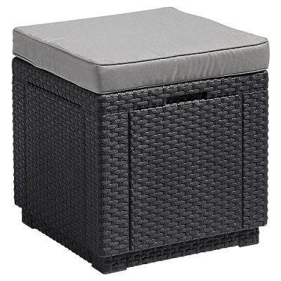 Imagen de Allibert Hocker Cube Graphit INKL. Kissen