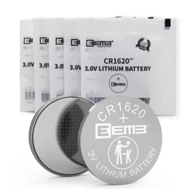 Imagen de EEMB 5 Paquete CR1620 Batería 3V de Litio Monedas Botón Baterías 1620 ECR1620, DL1620 Adecuado para Relojes, Llaveros, Calculadoras, Control Remoto, Juegos Móviles