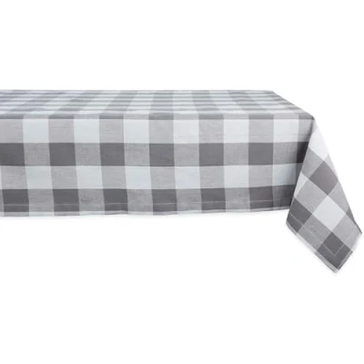 Imagen de DII Buffalo Check Collection Mantel clásico de Granja, 60 x 104 Pulgadas, Gris y Blanco