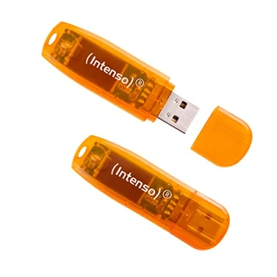 Imagen de Intenso Rainbow Line Memoria USB 2.0 (2 Unidades, 64 GB), Color Naranja