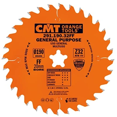 Imagen de CMT Orange Tools 291.190.32FF Sierra circular 190x2.6xff z 32 atb 10 grados