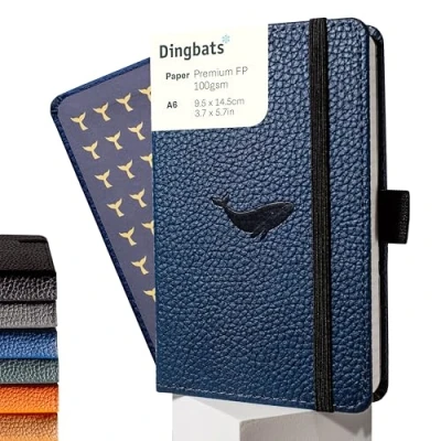 Imagen de Dingbats* Vida Silvestre Cuaderno A6 Rayado Libreta de Bolsillo Tapa Dura Cuero PU Cierre Elástico, Soporte para bolígrafos, Marcador