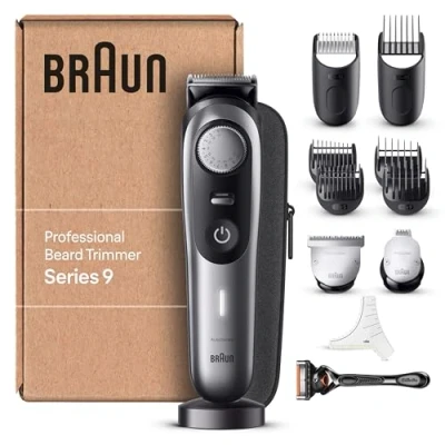 Imagen de Braun Recortadora Profesional De Barba Series 9 BT9440, Con Accesorios Barbero Y 180 Minutos Autonomía