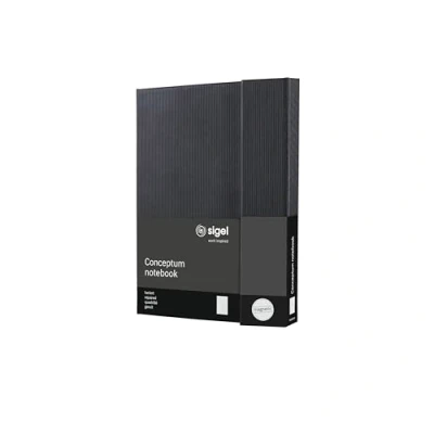 Imagen de SIGEL CO161 Cuaderno premium cuadriculado, A5, tapa dura, negro Conceptum