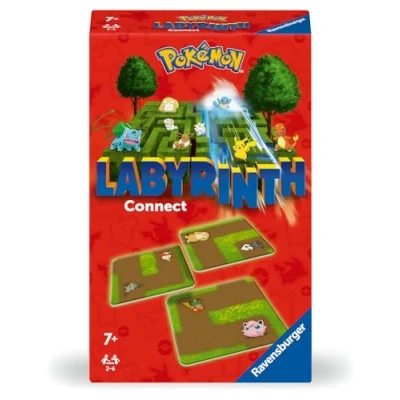 Imagen de Ravensburger Labyrint Connect Pokemon, Juego de CartasJuego Mesa, Niños 7 años o más, 2 a 6 Jugadores, Travel Game