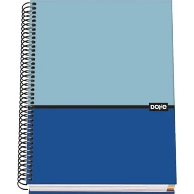 Imagen de Dohe Cuaderno A5 Cuadriculado Encuadernación Espiral, 100 Hojas de 90 g/m², Cuadrícula 5 mm, Tapa Dura, Material Escolar DUO Azul