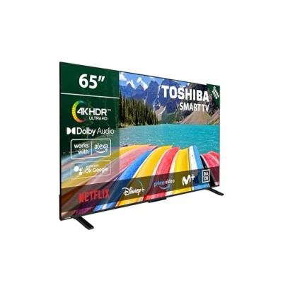 Imagen de TOSHIBA 65UV2363DG Smart TV 4K UHD de 65&quot;, sin Marcos, con HDR10, Dolby Audio, Compatible Asistente Voz Alexa y Google, Bluetooth
