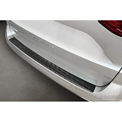 Imagen de Avisa Protector del Parachoques Trasero Inoxidable Negro Compatible con Volkswagen Multivan T7 2021 &#039;Ribs&#039;