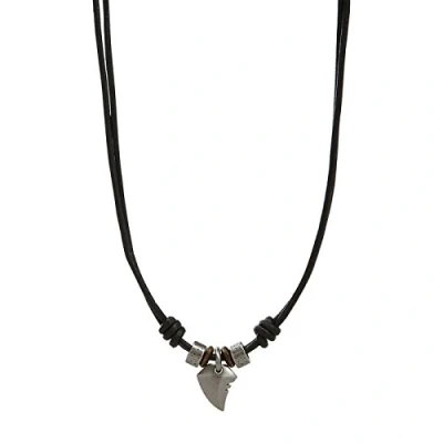 Imagen de Fossil Collar Para Hombre Vintage Casual, Medidas: Longitud: 45 Cm + 5 De Cuero Negro, JF85832040