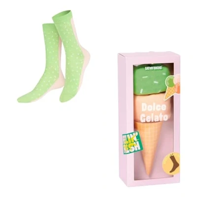 Imagen de EAT MY SOCKS Calcetines Originales y Divertidos Diseño con Forma de Helado Caña Alta Comodidad Durabilidad Ideal para Hombre Mujer Talla 36 a 45 1 Par