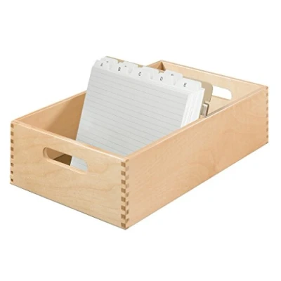 Imagen de HAN Bürogeräte 1005 0 Fichero de madera, 1500 fichas tamaño A5, 230 x 190 380 mm, color marrón