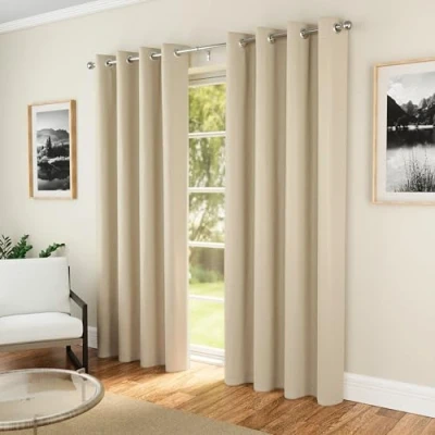 Imagen de Enhanced Living Nightfall Cortinas térmicas con Ojales (168 x 137 cm), Ahorro de energía y reducción Ruido para Dormitorio Sala Estar