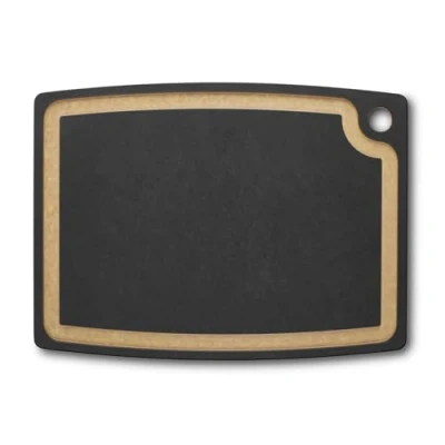 Imagen de Victorinox Tabla de Cortar Cocina, Gourmet Serie, Cutting Board L 44.5 x, 33 0.9, con Surco para Líquidos, Resistente, Apto Lavavajillas, Negro