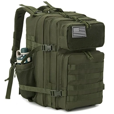 Imagen de QT&amp;QY Mochilas Militares Tácticas para Hombres Mochila Molle 45L Lage 3 días Gym Bolsa Fitness de Senderismo con portabotellas