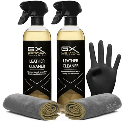 Imagen de GxDetail Limpiador de Cuero y Piel Limpia, protege ayuda a mantener las superficies nuevas Asientos coche Leather Cleaner (1 Litro)