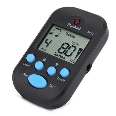 Imagen de Drfeify Mini Metrónomo, Clip On Digital Beat Tap Tempo Metrónomo Accesorios para Instrumentos Musicales(Negro)