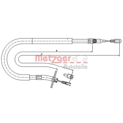 Imagen de METZGER 10.9875 Cable de Freno Mano Atrás izquierda 1525/1350 Discos COFLE MERCEDES BENZ: Sprinter 3 T Furgón