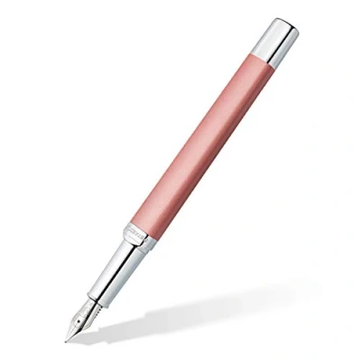 Imagen de STAEDTLER Triplus 474 F20 3 Pluma estilográfica (carcasa metálica en forma triangular ergonómica, plumín de acero F, con cartucho color tinta azul)