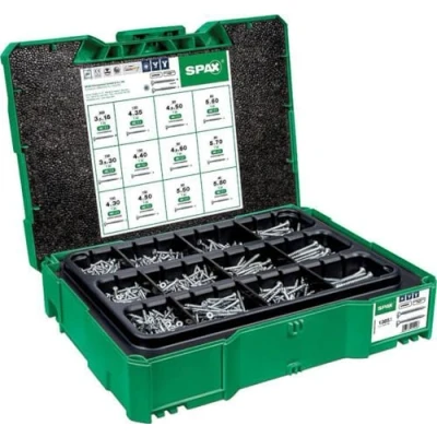 Imagen de SPAX 5000009172009 Box Systainer T Loc I Maletín de Montaje con Tornillos en 12 Dimensiones para Almacenamiento y transporte 5000009172009, Verde