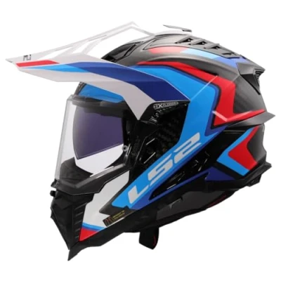 Imagen de LS2, Casco Moto Cross EXPLORER CARBON FRONTIER II Gloss White Blue, XXL