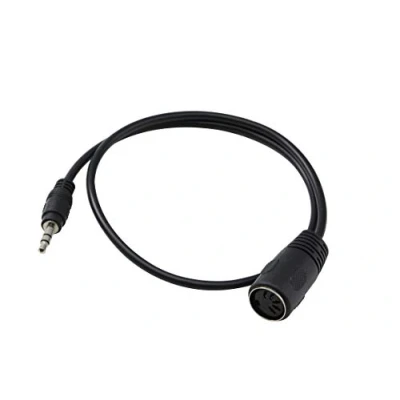 Imagen de CERRXIAN Cable de 3,5 mm a DIN MIDI 5 pines, adaptador audio 1/8 &quot;a pines TRS macho hembra (50 cm)