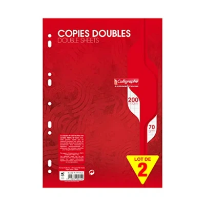 Imagen de Clairefontaine ES Calligraphe 5615AMZC Juego de 2 Copias Foiled Doble Perforado (una marca Clairefontaine) A4 21x29.7cm 200 Páginas Azulejos Grandes Papel 70gsm