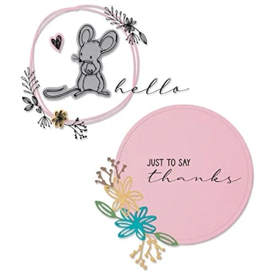 Imagen de Sizzix Framelits 665175 Juego de troqueles (8 unidades, con sellos Hello Mouse, por Lisa Jones)