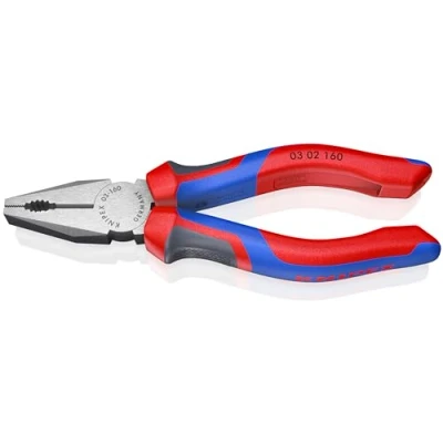 Imagen de Knipex Alicate universal negro atramentado, con fundas multicomponentes 160 mm (cartulina autoservicio/blíster) 03 02 SB
