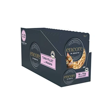 Imagen de Encore Cat Pouch 1x(16x70g) Tuna Fillet with Prawn Europe