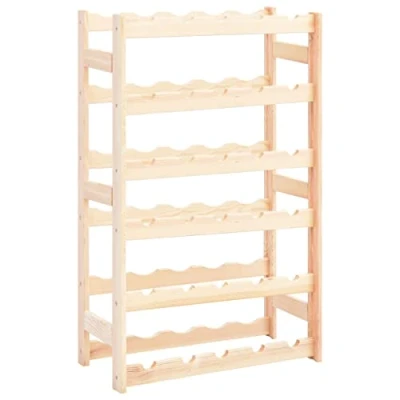 Imagen de vidaXL Botellero para 30 Botellas de Madera Pino con Accesorios Decoración Almacenamiento Organización Vinoteca Exponedor Diseño Sencillo Rústico