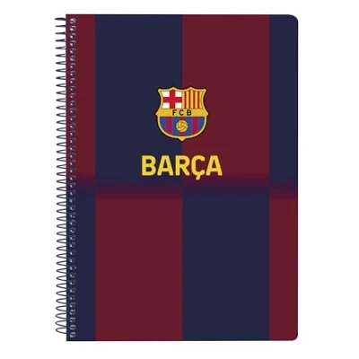 Imagen de Safta F.C. BARCELONA 1ª EQUIPACIÓN 25/26 Cuaderno, Libreta Cuarto 80 hojas, Tapas Duras, 1Diseño, Ideal para Niños de Diferentes Edades, Cómodo y Versátil, Calidad Resistencia, 15.5xx22 cm