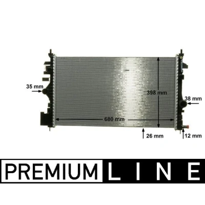 Imagen de MAHLE ORIGINAL CR 1102 000P Radiador, refrigeración del motor para vehículos con climatizador 680 398 26 Aletas soldadas