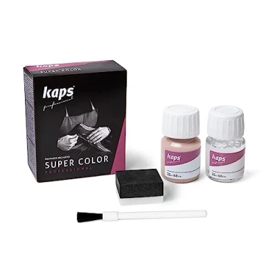 Imagen de Tinte con Imprimación para Zapatos Y Bolsos Textiles de Cuero Natural Sintético, Kaps Super Color And Preparer, 70 Colores (143 malva)