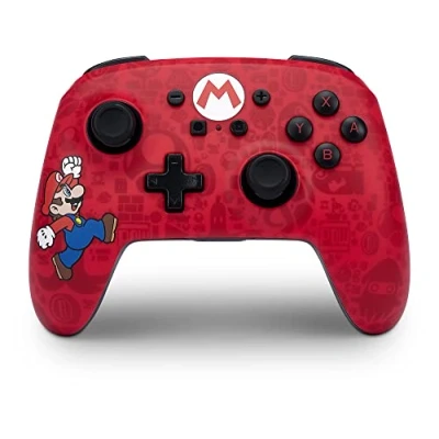 Imagen de PowerA Here We Go Mario Noir, Rouge Bluetooth/USB Manette de jeu Analogique Nintendo Switch
