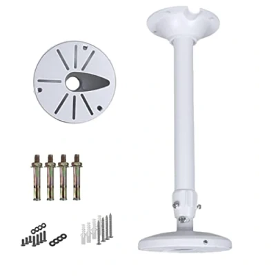 Imagen de WiTi Base 6 Pulgadas Extensible Soporte Montaje Poste para Cámaras IP Circuito Cerrado Televisión,40CM 60CM Ajustable el Sistema Vigilancia Seguridad,Metal Sólido