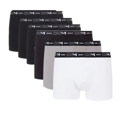 Imagen de Dim Calzoncillo Tipo Bóxer Cotton Stretch Respirant Hombre x6, Multicolor, XL