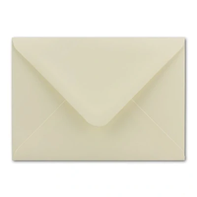 Imagen de 75 sobres DIN C6, 11,4 x 16,2 cm, con adhesivo húmedo, color: crema, gramaje: 100 gramos por m². Marca: NEUSER PAPIER