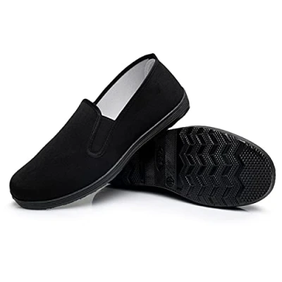 Imagen de Zapatillas Chinas de Kung Fu Lona para Artes Marciales, Zapatos Tai Chi, Suela Goma, Unisex, Todo Negro, Talla EU 37 (235cm)