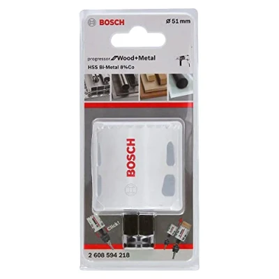 Imagen de Bosch Professional Progressor for Wood and Metal Sierra de corona (para madera y metal, diámetro 51 mm, accesorios para taladro)