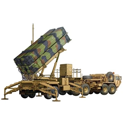 Imagen de Trumpeter TRU01037 1/35 M983 HEMTT &amp; M901 para MIM104F Patriot Sam System, Color Negro, marrón, Mittel (WA San Development Macau 01037)