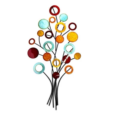 Imagen de Gilde Decoración de pared con relieve pared, imagen XL, árbol la vida, multicolor metal, altura 97 cm, ancho 51 cm